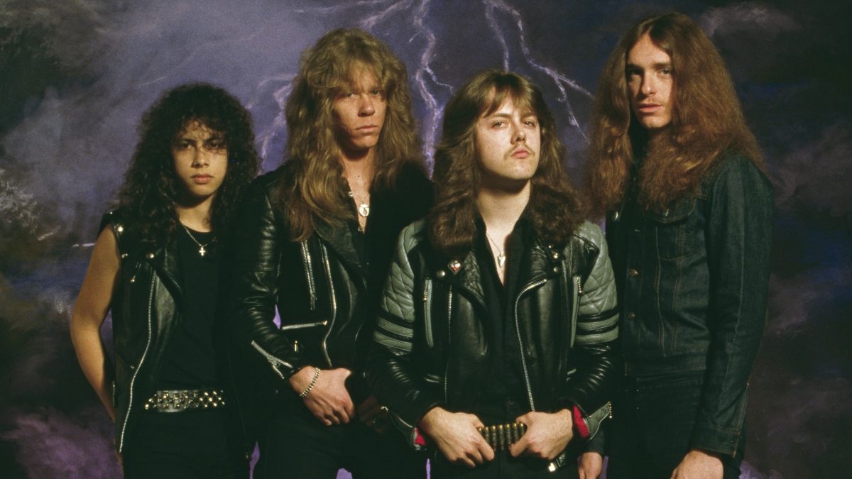 Metallica ‘86: Kirk Hammett, James Hetfield, Lars Ulrich y Cliff Burton.