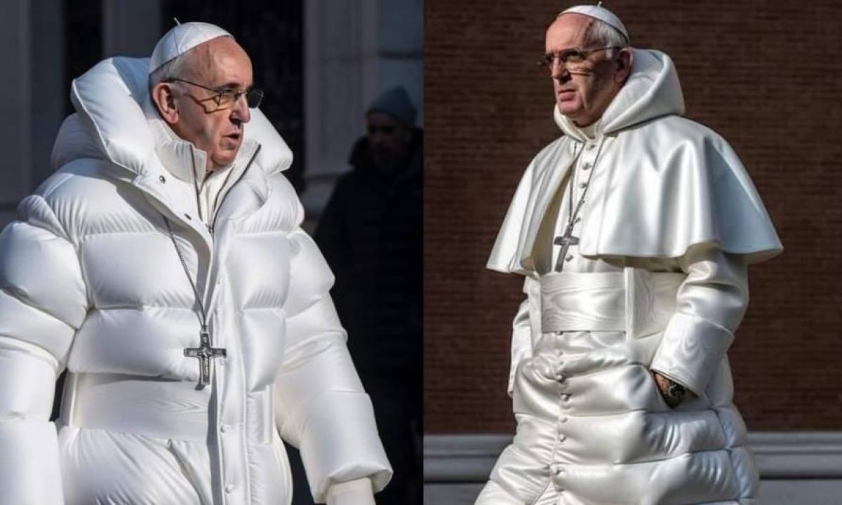 El supuesto look del papa causó furor en las redes. 