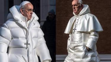 El supuesto look del papa causó furor en las redes. 