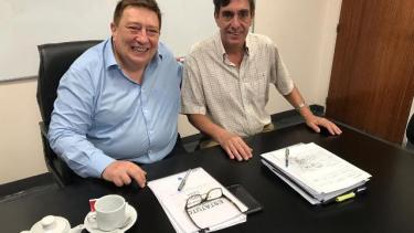 Fabián Borro junto a Sergio Gatti en la previa a la elección de la CAB en 2019.