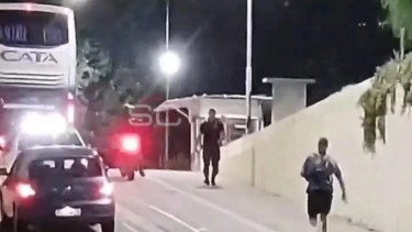 La secuencia quedó registrada por un canal de televisión. 