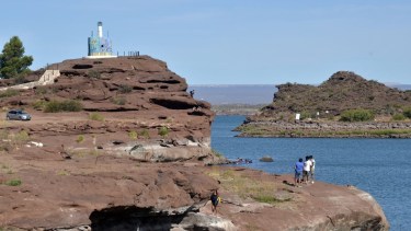 La zona de El Chocón cuenta con varias formaciones rocosas. Foto: archivo