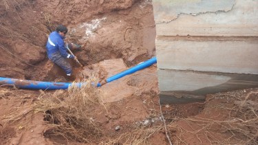 Concluyó la reparación de la fisura en Los Barreales (Foto: gentileza)