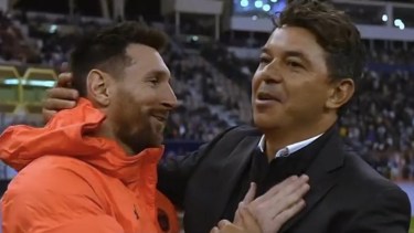 Gallardo se reencontró con Messi en un amistoso disputado en Arabia Saudita un mes atrás.