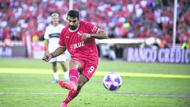 Martín Cauteruccio viene de marcar dos goles para Independiente en el 2-2 ante Instituto.