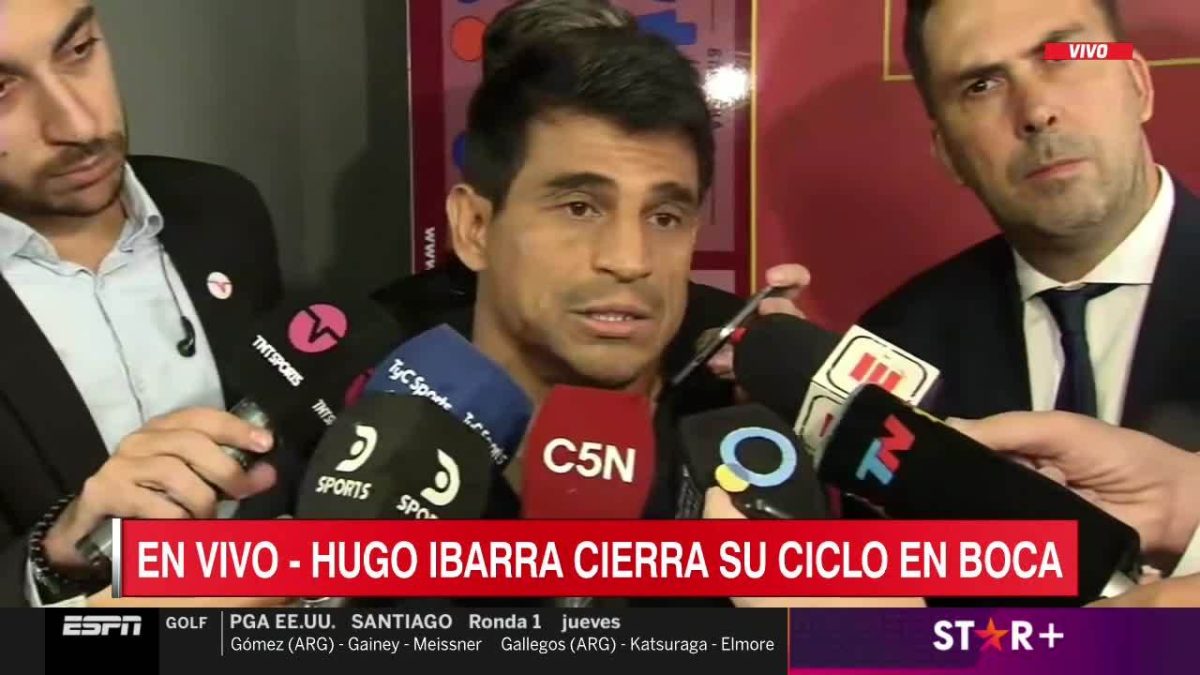Ibarra se despidió del plantel de Boca y habló con la prensa.