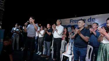 "Wado" De Pedro estuvo en un acto partidario en Neuquén,  del Frente de Todos. Foto: Oscar Livera