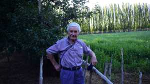 Con 84 años, Don Spampani no se rinde: cambia los frutales por alfalfa