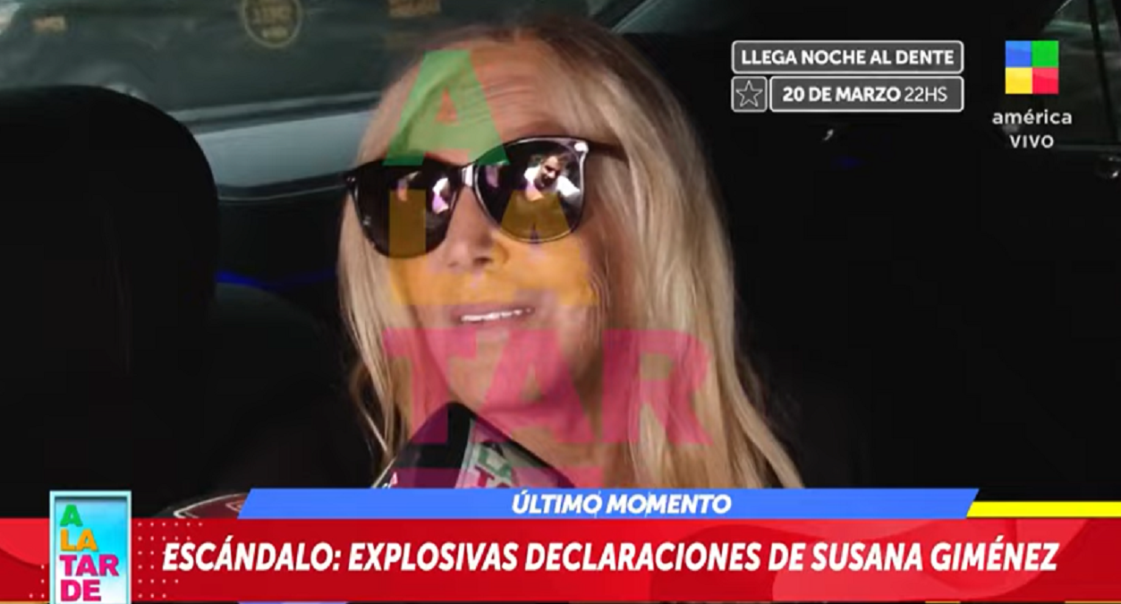 Susana Giménez estuvo en Argentina y habló de distintos temas con un movilero de América TV. 