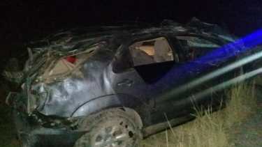 Vuelco en Ruta 22: maniobró para esquivar un perro y derrapó a kilómetros de Roca