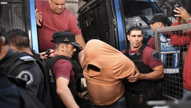 Así detuvieron a Francisco Rolando Angeloti, otro de los acusados de la causa que tiene involucrado a Marcelo Corazza. Foto Archivo.