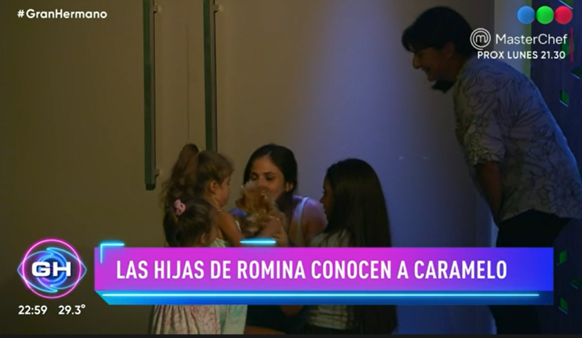 En la previa de la final, Romina se reencontró con sus hijas en Gran Hermano 2022. Foto: Captura video