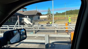 Así quedó el vehículo tras el impacto.