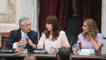 Alberto Fernández y Cristina Kirchner en la apertura de sesiones ordinarias del Congreso. Foto gentileza. 
