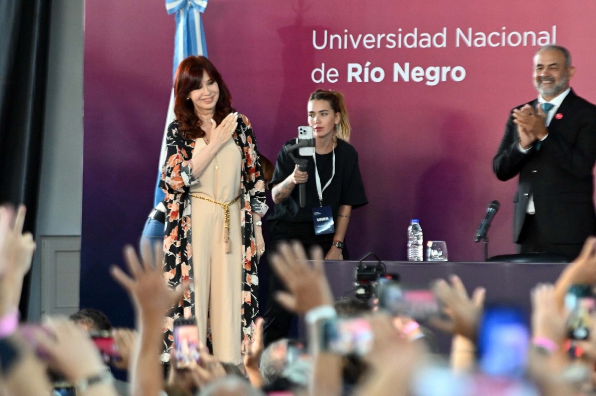 Cristina Kirchner en Viedma. Foto: Marcelo Ochoa.