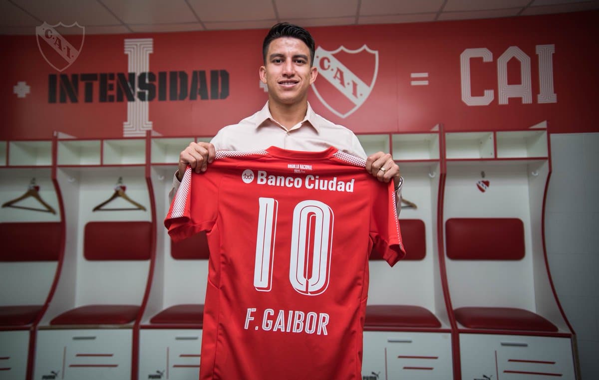 Gaibor estuvo en Independiente entre 2018 y 2019.