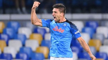 Giovanni Simeone, atacante del Napoli que recibe al Frankfurt.