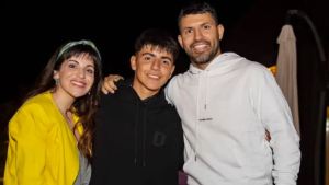 Gianinna Maradona y el Kun Agüero juntos en Uruguay