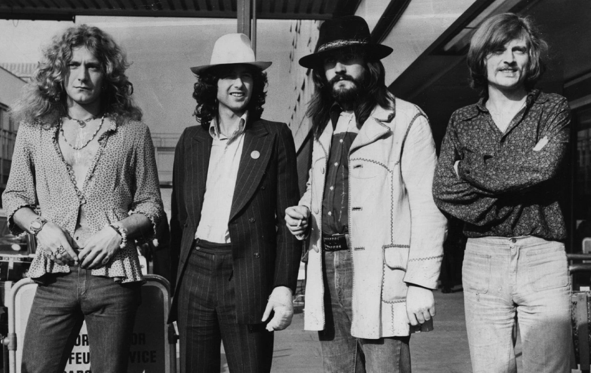 Los Zeppelin del 73. Robert Plant, Jimmy Page, John Bonham y John Paul Jones.