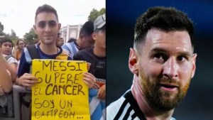 «Messi superé el cáncer»: el joven que emocionó a todos en la previa del partido Argentina-Curazao