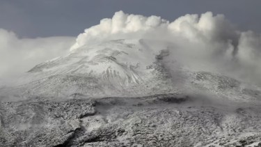 El impresionante volcán Nevados del Ruiz.