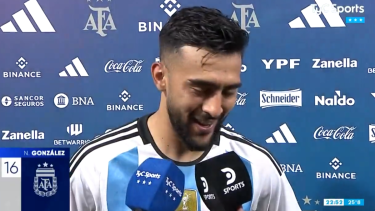 Nicolás González elogió a Messi. 