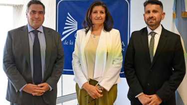 Gustavo Mazieres, presidente, Andrea Paz y Eduardo Sepúlveda, representantes de las y los abogados en el Consejo de la Magistratura de Neuquén. (Archivo/Flor Salto)