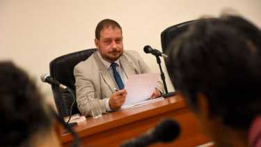 Juez Lucas Yancarelli: "no me levante la voz porque lo voy a sancionar". (Archivo/Matías Subat).