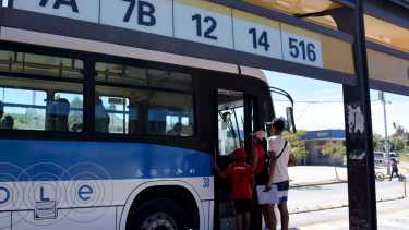 La línea 14 inicia su recorrido en el Metrobús y llega hast a Altos del Limay y Barrio Belgrano, para subir luego hacia el centro por Olascoaga y volver a la meseta (foto Matías Subat)