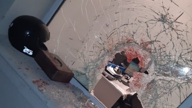 El robo al Banco Patagonia ocurrió en la madrugada de este miércoles en la sucursal de calle Sarmiento. 