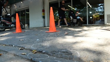 El supermercado de la familia Rocuzzo baleado.