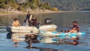 El rescate del cóndor en el lago Traful. Foto: gentileza