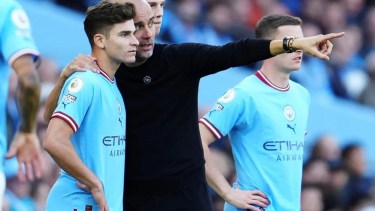 Julián jugó el segundo tiempo en el triunfo del City.
