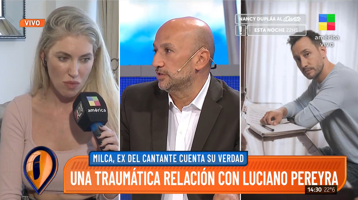 Milca Gili, expareja de Luciano Pereyra, habló con Intrusos, el programa de América TV. 
