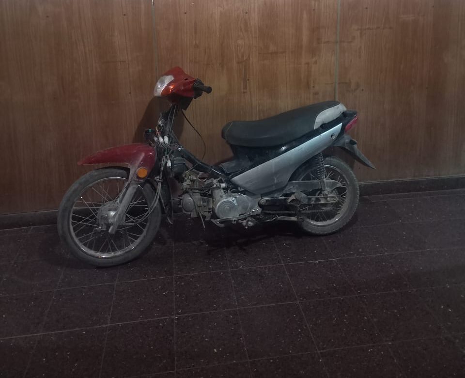 La moto fue secuestrada ayer por la noche. Foto: Gentiliza.
