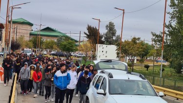 Hubo una parada en el hospital donde se instaló el Punto Saludable (Fotos: Andrea Vazquez)
