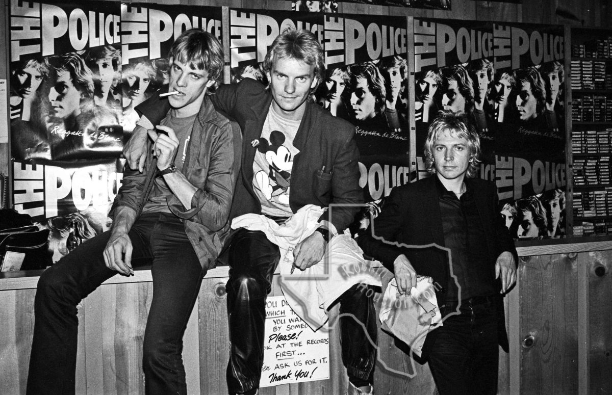 Los Police del 77: los punkies Stewart Copeland y Sting; y Andy Summers, un guitarrista de otro palo, más blusero y, sobre todo, diez años mayor que sus compañeros., 