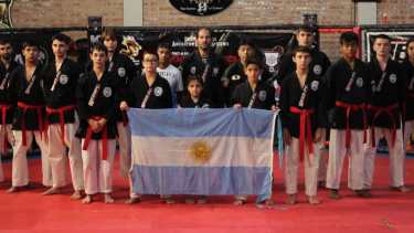 La delegación nacional, compuesta íntegramente por deportistas de Neuquén. 