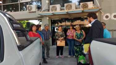 Una de las presentaciones de los usuarios damnificados por Edersa en Roca. Foto: gentileza