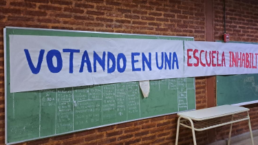 La comunidad educativa del Epet 7 reclama en elecciones. Foto: gentileza 
