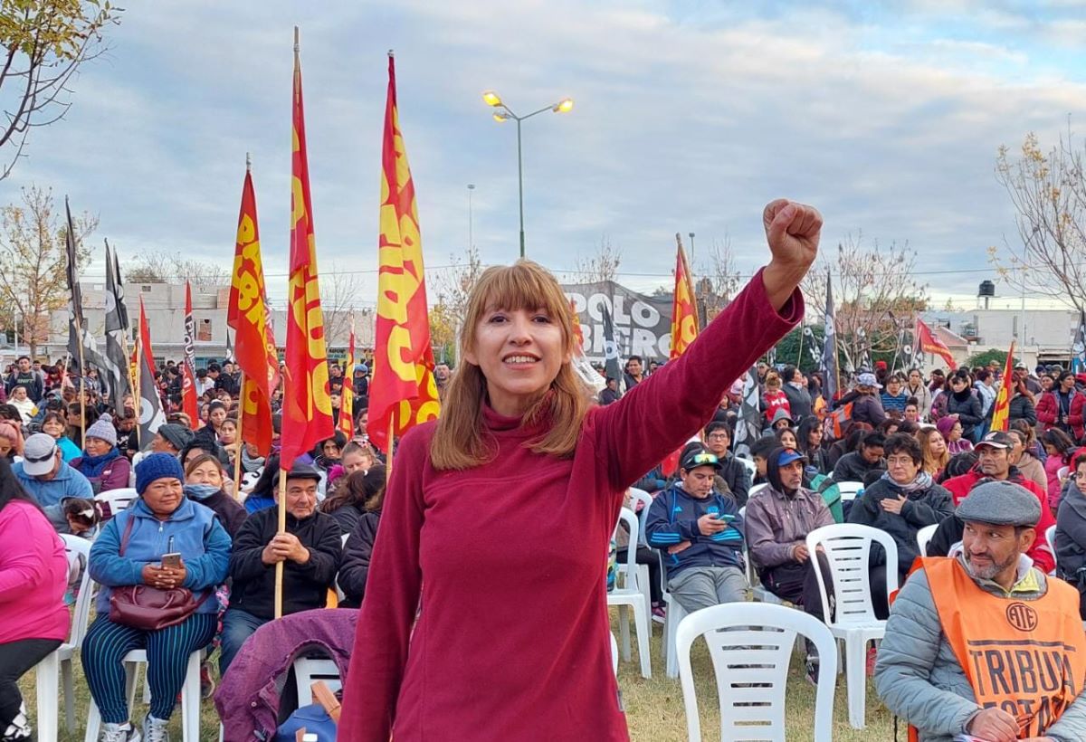 Patricia Jure, en un acto en el oeste de Neuquén. Foto: Twitter @PatriciaJure
