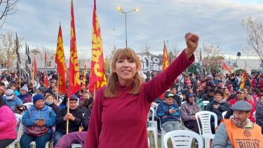 Patricia Jure, en un acto en el oeste de Neuquén. Foto: Twitter @PatriciaJure
