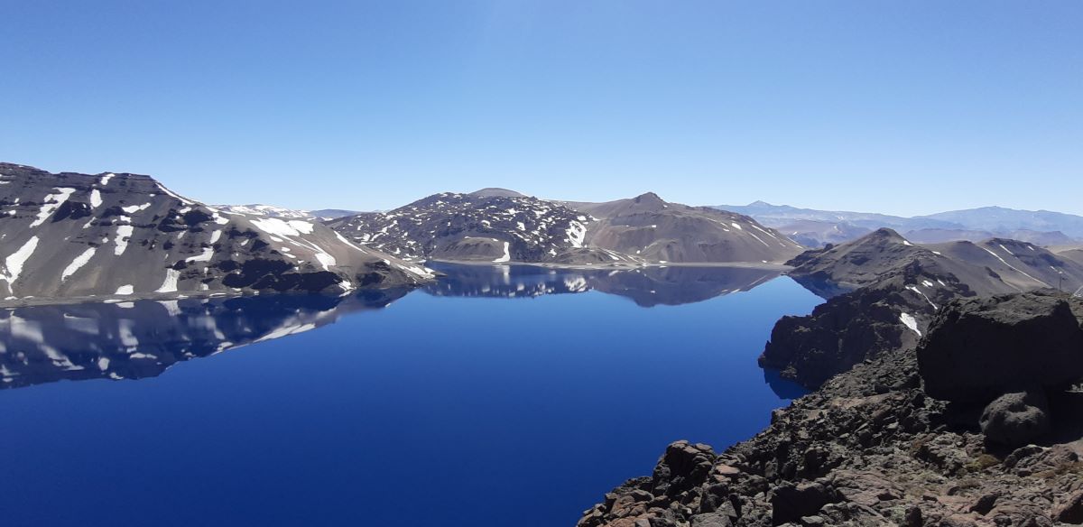 Parte del Complejo Volcánico Laguna del Maule, del lado de Neuquén. Foto: Gentileza Presidencia