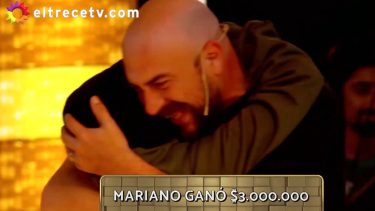 Mariano Cáceres tuvo que dejar de participar en Los 8 escalones por la enfermedad de su hija.  Foto: Captura El Trece TV