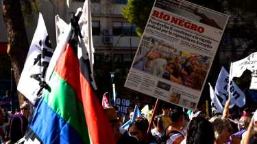 Marcha a 16 años del asesinato de Carlos Fuentealba. Foto: Matías Subat. 