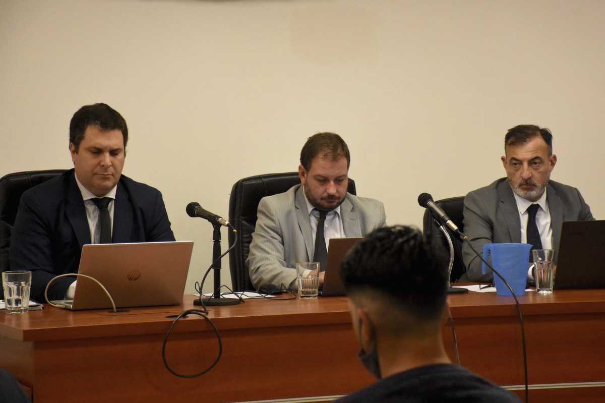 Giorgetti, Yancarelli, Zabala, los integrantes del tribunal de juicio. (Matías Subat)