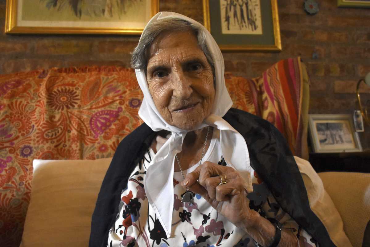 Lolín Rigoni, Madre de Plaza de Mayo filial Neuquén y Alto Valle cumple 99 años. Foto: Matías Subat
