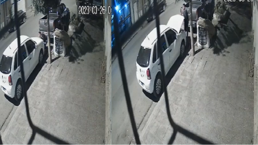 Robó la batería de un auto en Neuquén y quedó grabado. Foto: captura video