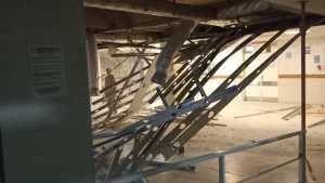 Reparan el cielo raso en el primer subsuelo del hospital de Bariloche