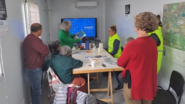 Tanto en la previa como durante la obra hubo un equipo de arqueología que relevó y supervisó los trabajos. (Foto: gentileza La Pampa) 